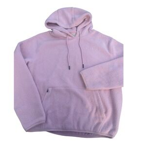 YoungLA Sherpa Fleece Hoodie Mens Medium Pink Embossed Logo Pullover hoodie